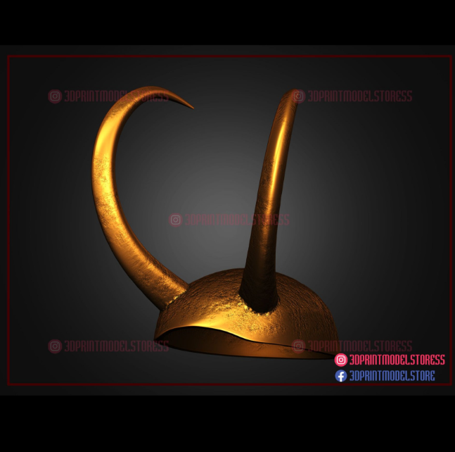 Cosplay 3D print model of Alligator Loki Crown from Marvel's Loki TV Series. Metallic gold finish ideal for unique Marvel cosplay.
