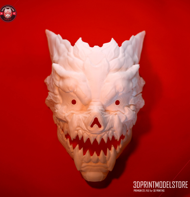 Cosplay 3D model of Hibino Kafka Monster 8 mask from Kaiju No 8. Detailed monster mask for anime and manga fans.