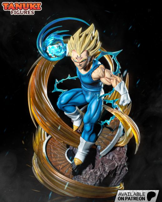 3D model of Vegeta from Dragon Ball Z in full-size, ready for printing with anime STL files.