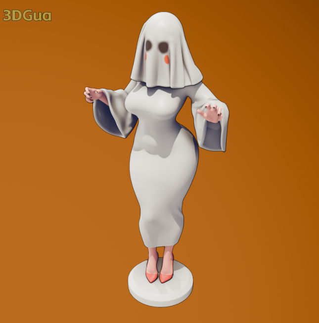 A quirky and fun 3D model of a spooky ghost girl, perfect for collectors of unique and best NSFW 3D prints. Designed by 3DGua Labs.
