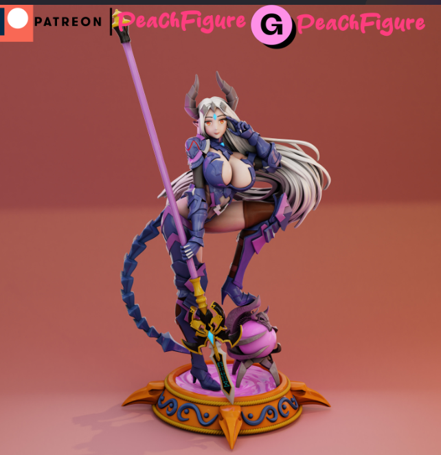 A vibrant anime-style 3D model of Luna Epic Seven, blending power and grace. A must-have for fans of best NSFW 3D prints. Designed by Tiago.
