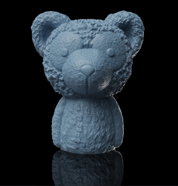 A fluffy and adorable 3D-printed character named Duffy, ideal for fans of cute designs.
