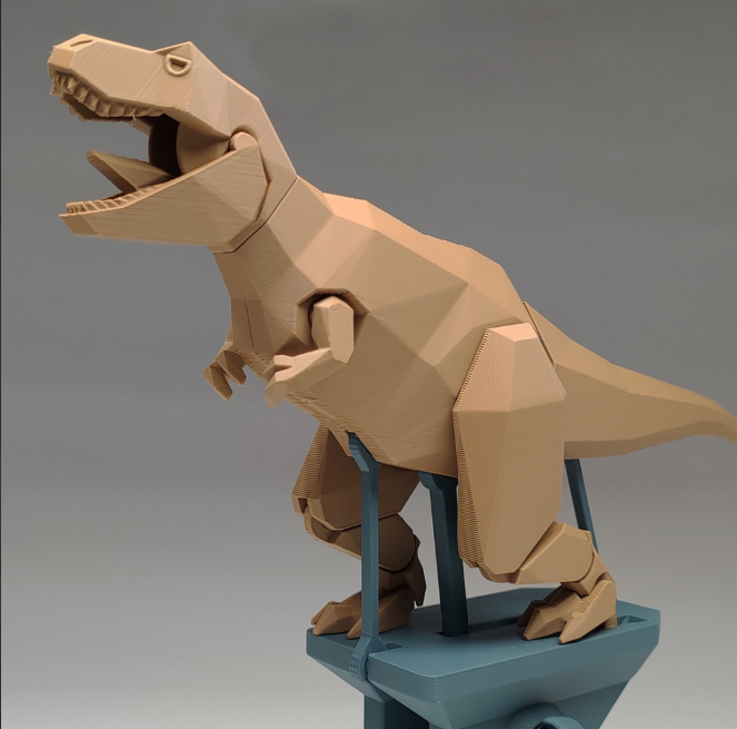 An interactive 3D automata of a roaring T-Rex.