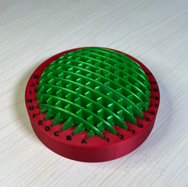 A unique 3D-printed fidget toy featuring a modular design.