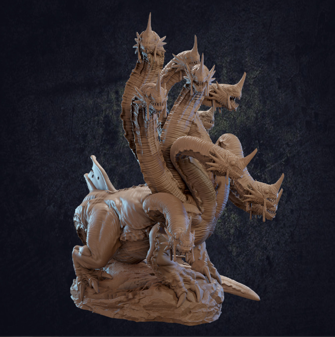 A cool 3d design of cave hydra.