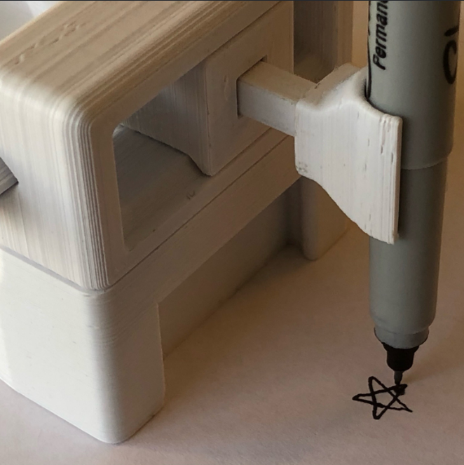 A cool 3D barrel cam shape drawing machine.