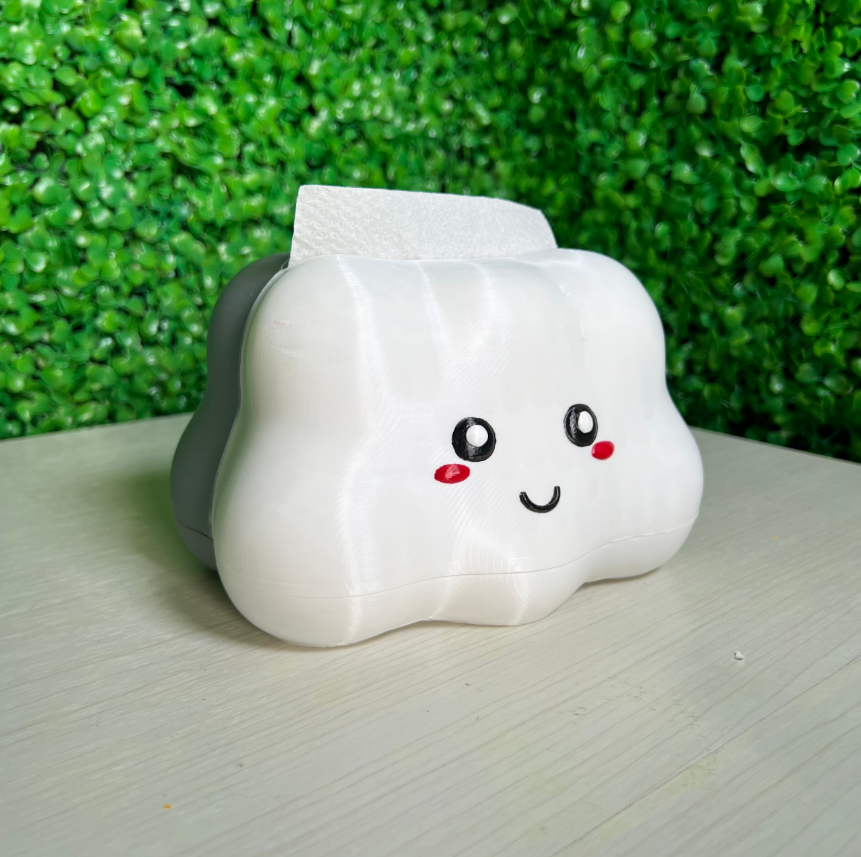 Cloud themed cute 3D printed tissue box.