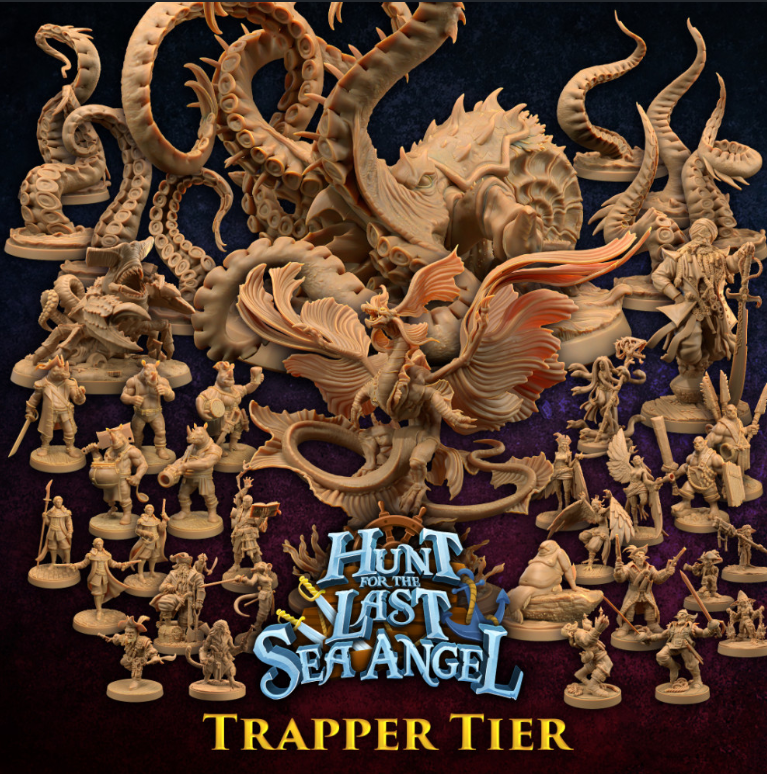 Hunt for the Last Sea Angel featuring multiple 3D pirate models. 