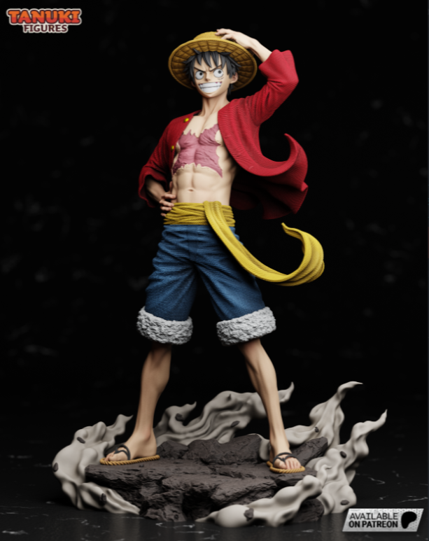 Stunning 3D figure of Luffy from One Piece