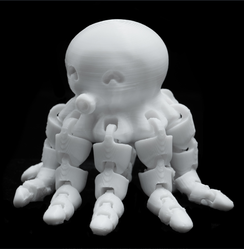 3D articulated model of a cute octopus.
