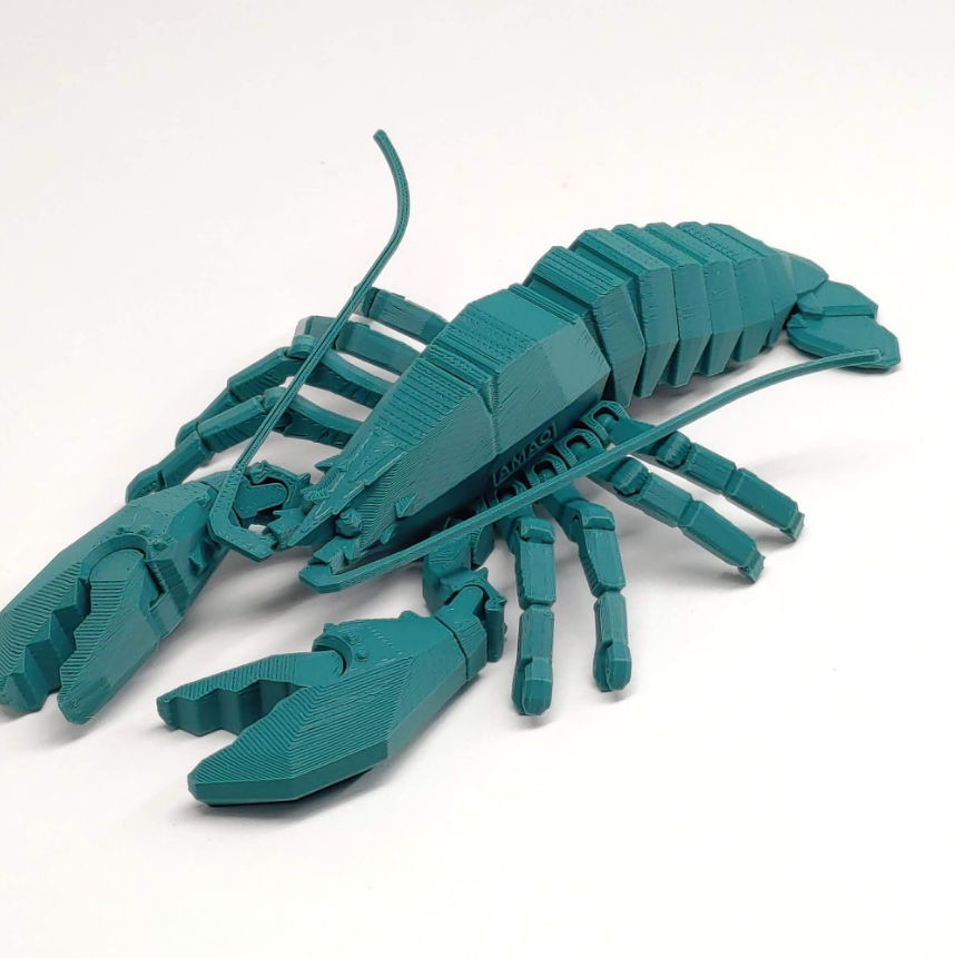 An articulated 3D printed lobster