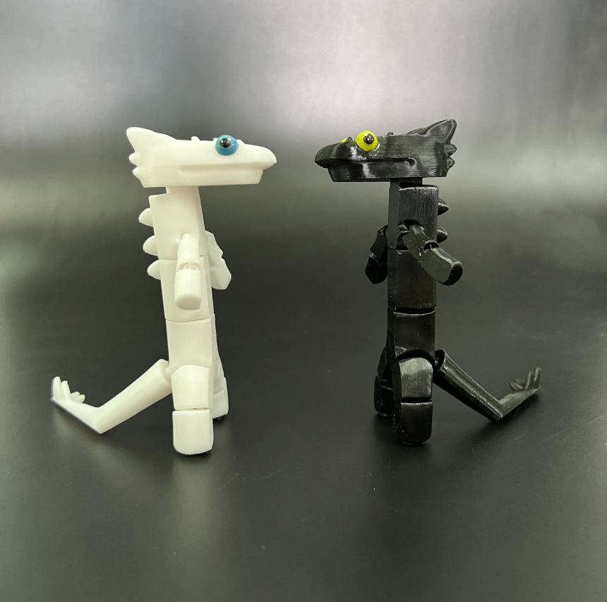 An articulated toothless 3D Dancing meme.
