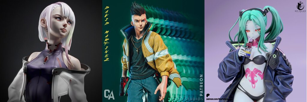 Night City's Finest: 10 Cyberpunk 2077 & Edgerunners STL Files